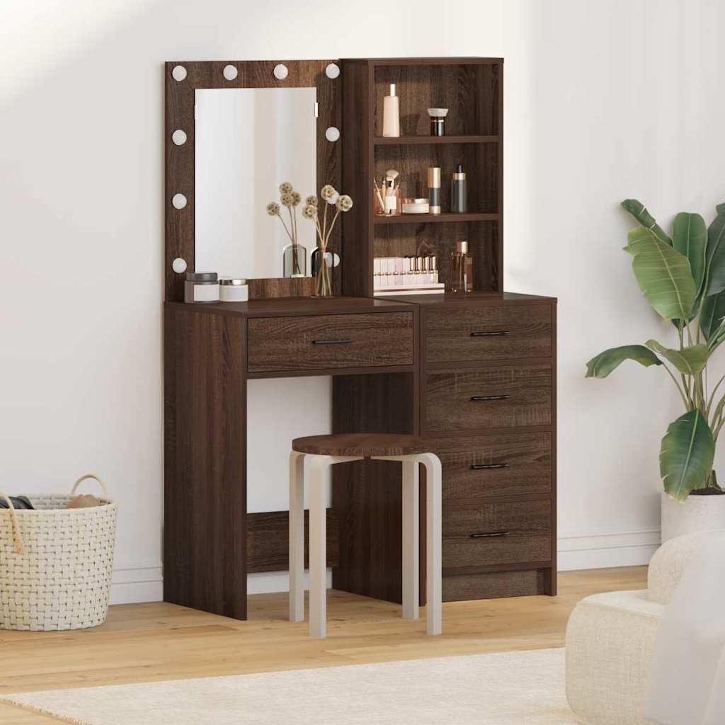 Dressing Table 2 Pcs 50 X 41 X 135 Cm Engineered Wood